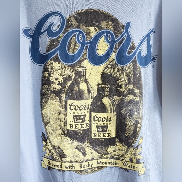 Coors Banquet Beer Blue T-Shirt, S - Picture 1 of 4
